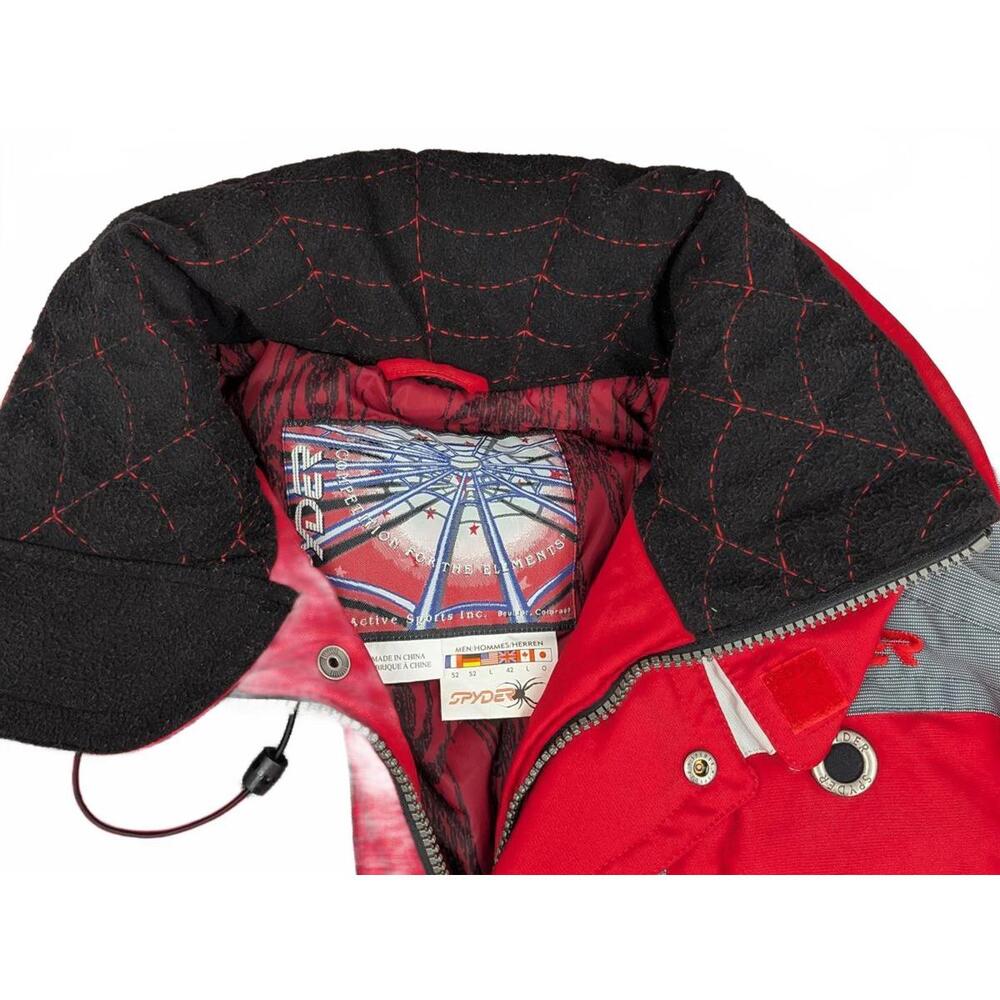 Vintage 90s Spyder One Piece Ski Suit Men's L Red Gray Retro Gorpcore Snowsuit - Picture 8 of 13